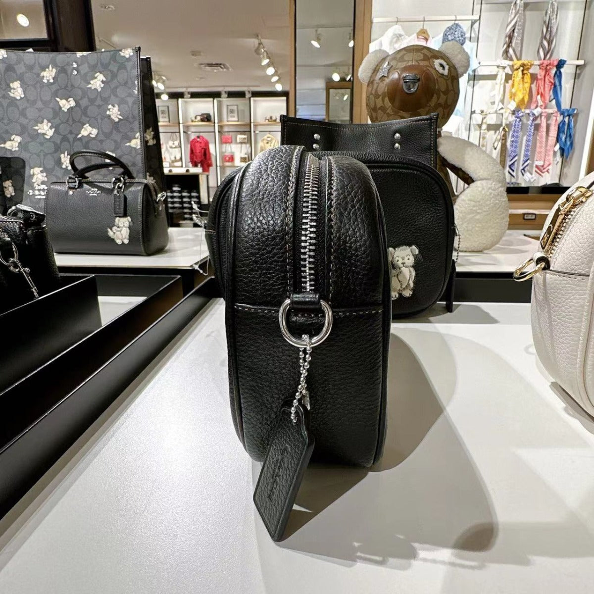 Coach CC791 Jamie Camera Bag With Happy Dog In Silver/Black Multi Coach CC791 Jamie Camera Bag With Happy Dog In Silver/Black Multi